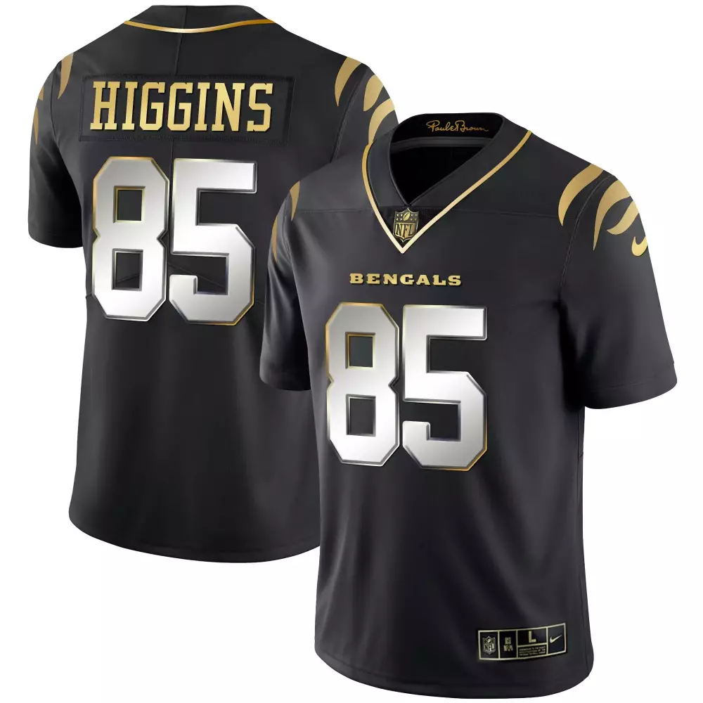 tee higgins black gold youths cincinnati bengals player vapor limited jersey all stitched