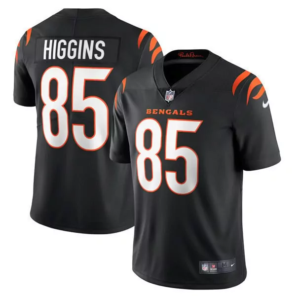 tee higgins black orange womens cincinnati bengals black gold vapor jersey all stitched