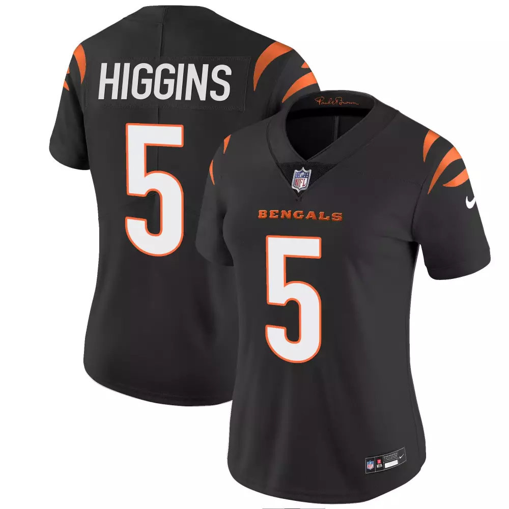 tee higgins black womens cincinnati bengals special vapor limited jersey all stitched