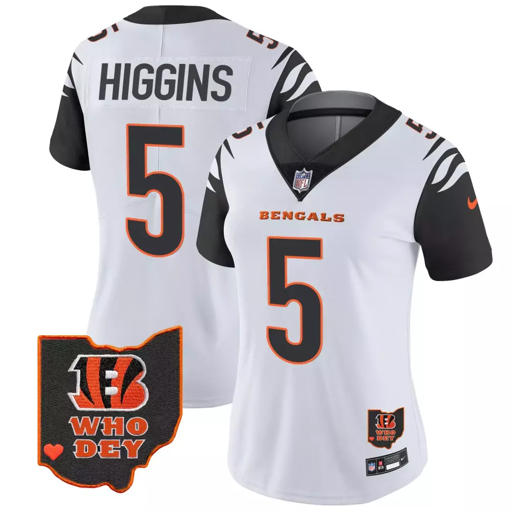 tee higgins color rush womens cincinnati bengals ohio patch vapor limited jersey v2 all stitched
