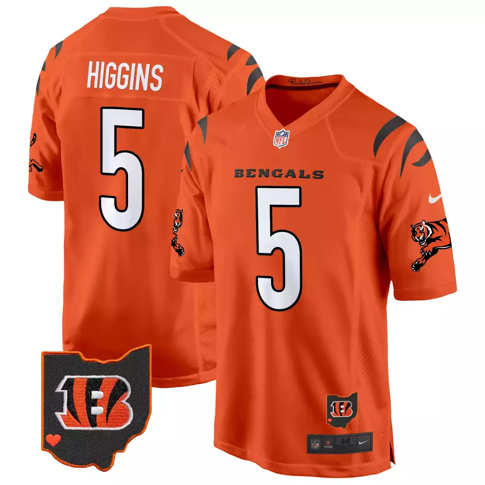 tee higgins men cincinnati bengals 2022 salute to service limited jersey olive all stitched