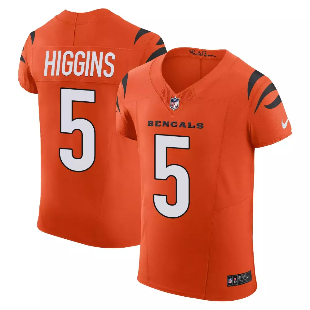 tee higgins orange mens cincinnati bengals special vapor limited jersey all stitched