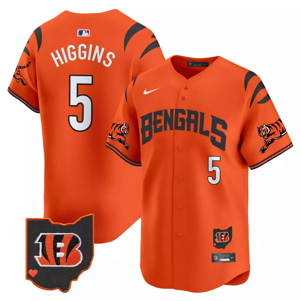 tee higgins orange mens cincinnati bengals special vapor limited jersey all stitched