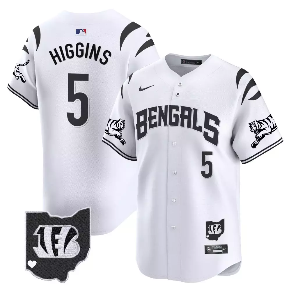 tee higgins white limited mens cincinnati bengals 2024 game jersey all stitched