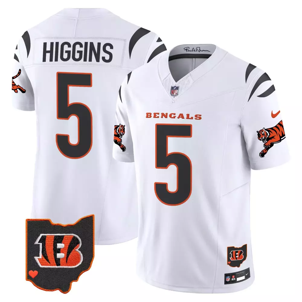 tee higgins white limited womens cincinnati bengals 2024 vapor limited jersey all stitched