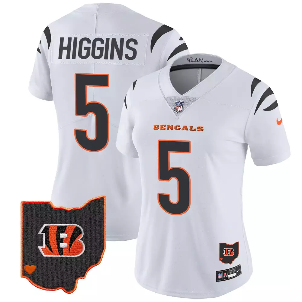 tee higgins white mens cincinnati bengals vapor premier limited jersey all stitched