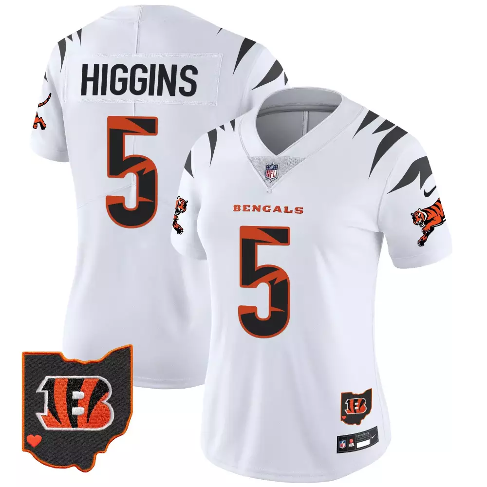 tee higgins white womens cincinnati bengals player vapor limited jersey all stitched