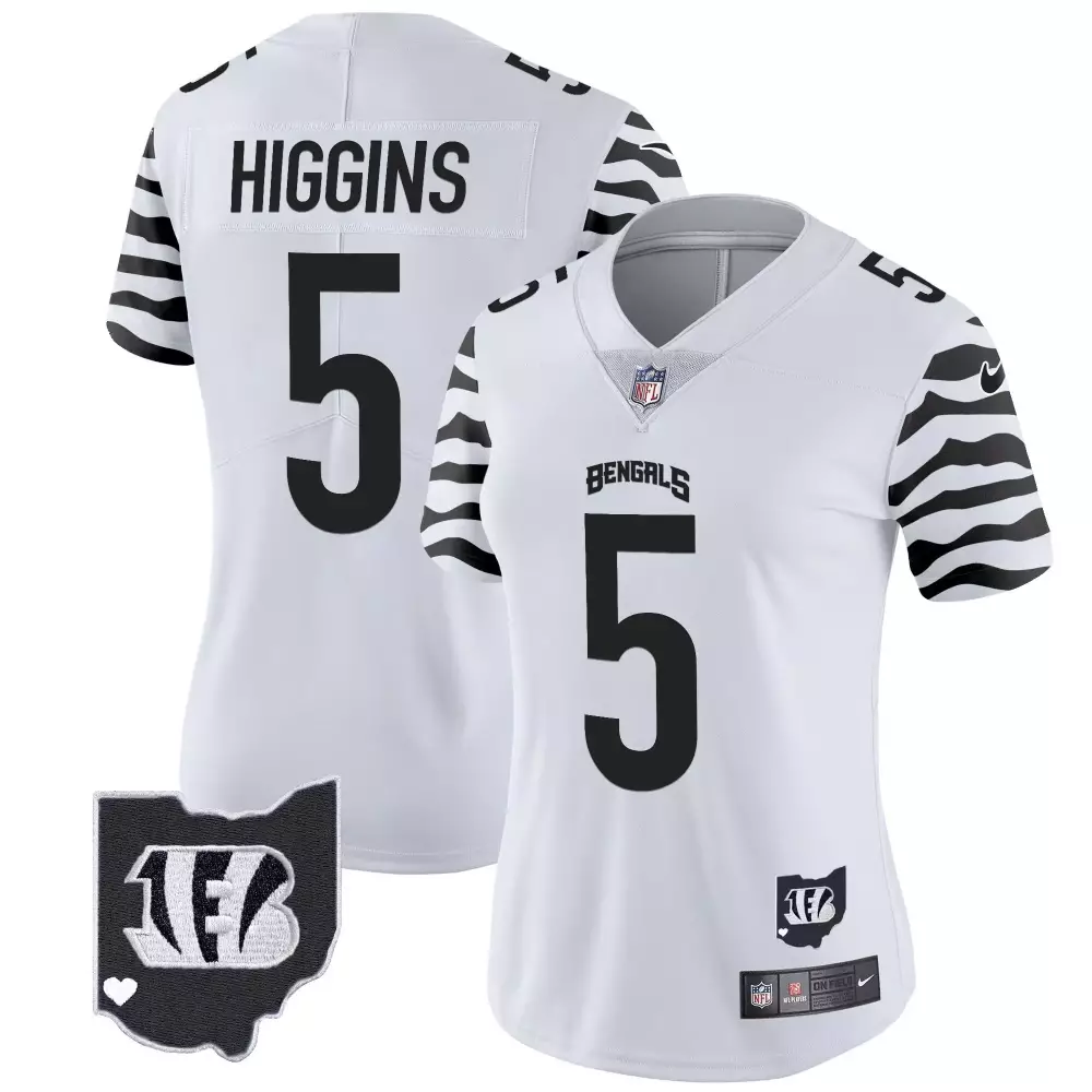 tee higgins white womens cincinnati bengals player vapor limited jersey all stitched