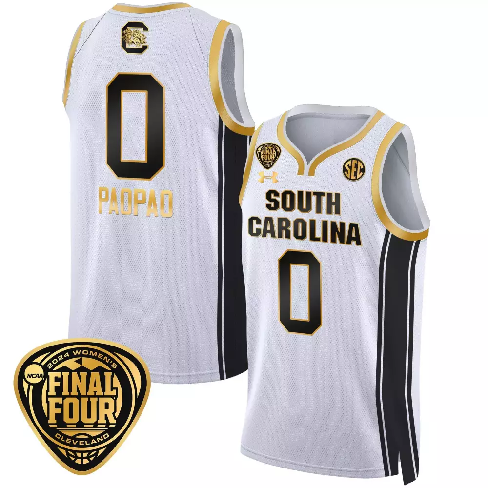 tehina paopao white gold womens size south carolina gamecocks 2024 final four basketball jersey v2 women patch all stitc