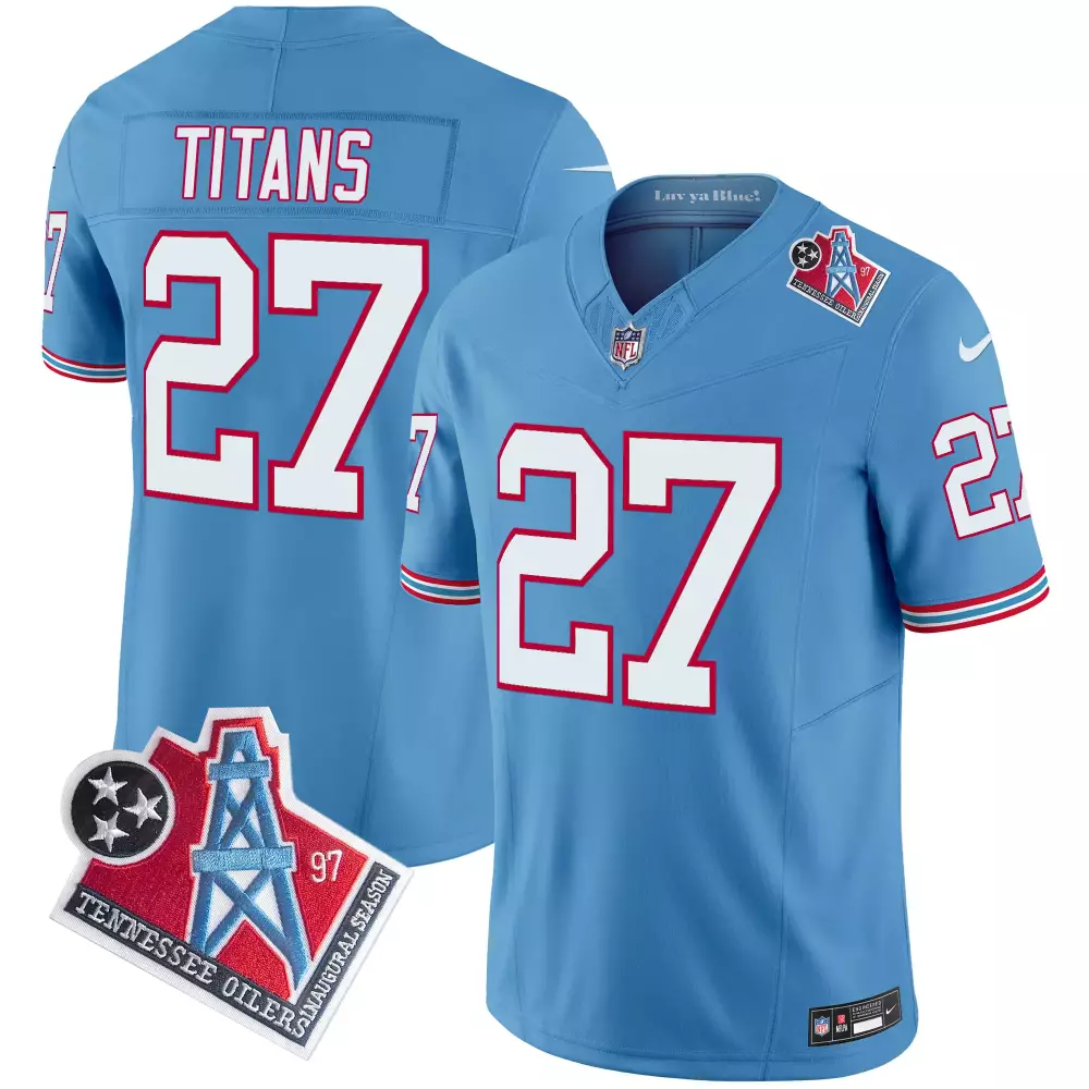 tennessee titans light blue mens tennessee titans 1997 throwback limited vapor limited jersey all stitched