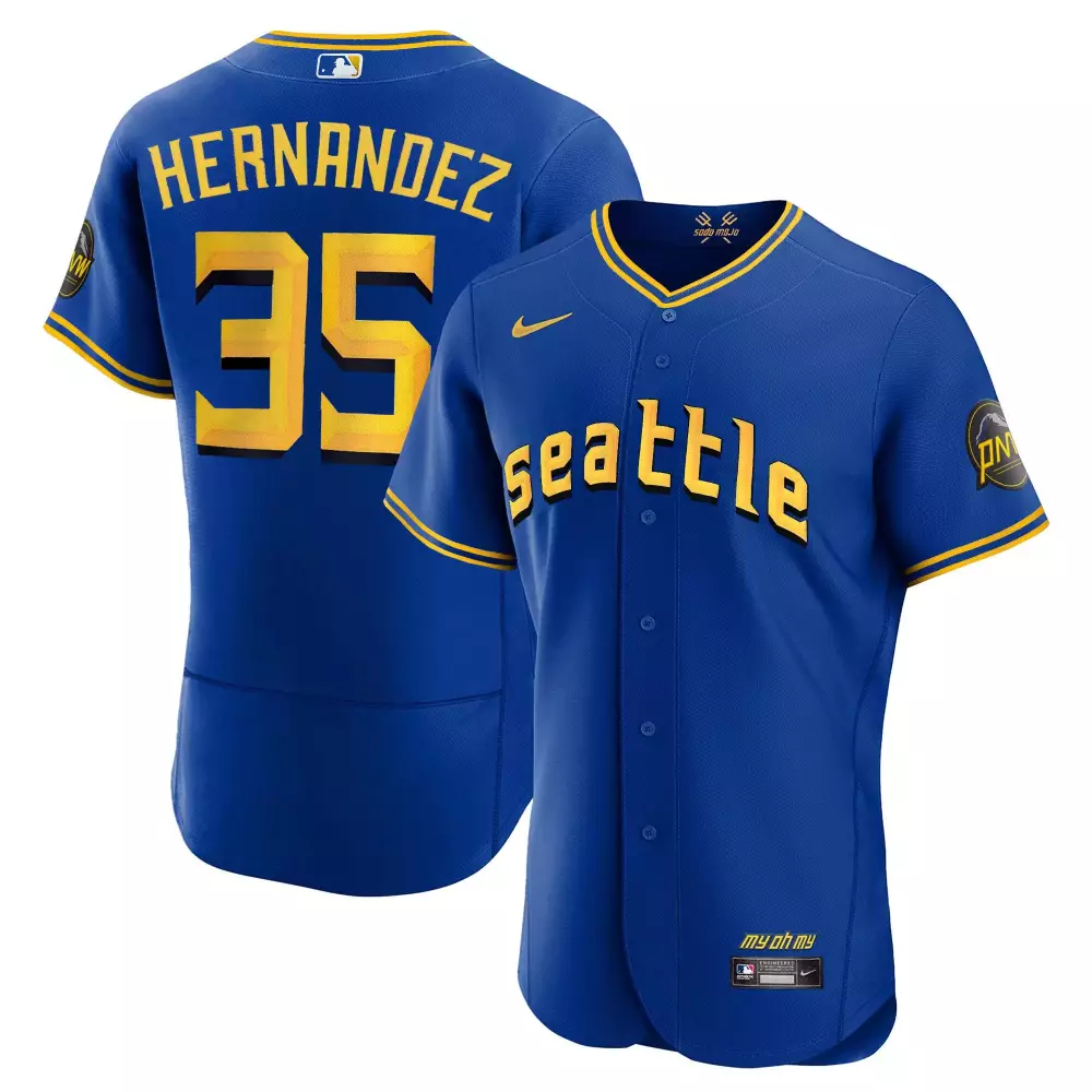 teoscar hernandez flex base mens seattle mariners 2023 city connect edition jersey all stitched