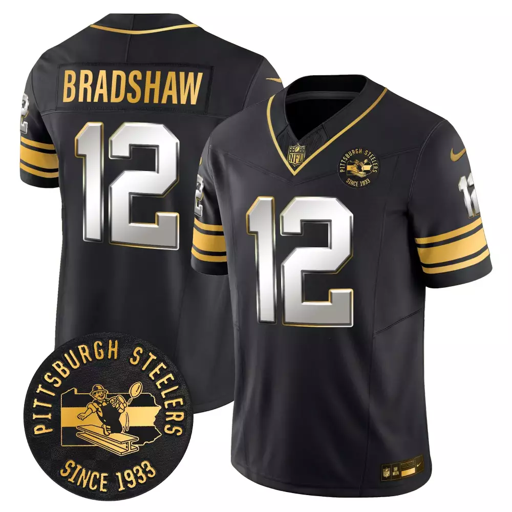 Terry Bradshaw Black Steelers Vapor Limited Jersey | 2024 Edition | For Men, Women & Youth