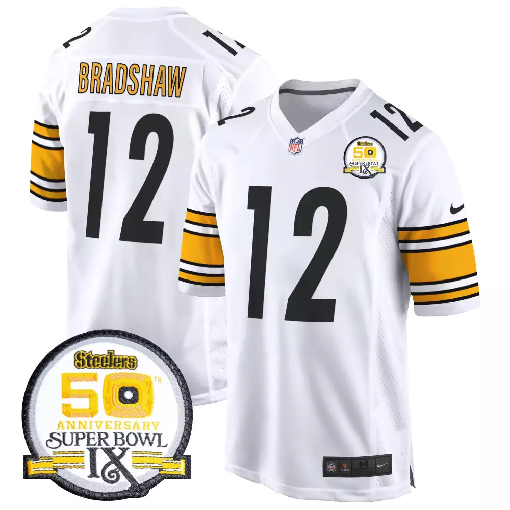 terry bradshaw white gold mens pittsburgh steelers throwback 1933 patch gold vapor limited jersey all stitched