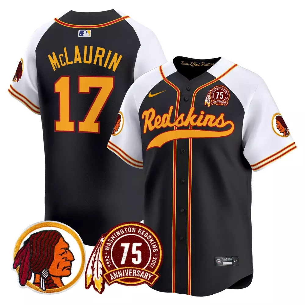 terry mclaurin black alternate mens washington redskins 75th patch throwback vapor premier limited jersey all stitched