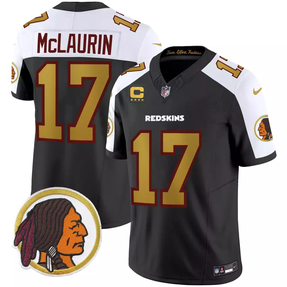 terry mclaurin black alternate mens washington redskins throwback 75th patch vapor limited jersey all stitched