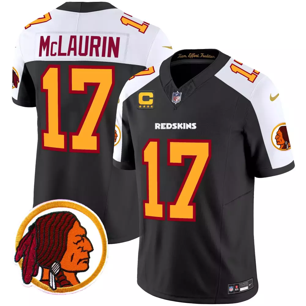 terry mclaurin black alternate mens washington redskins throwback 75th patch vapor limited jersey all stitched