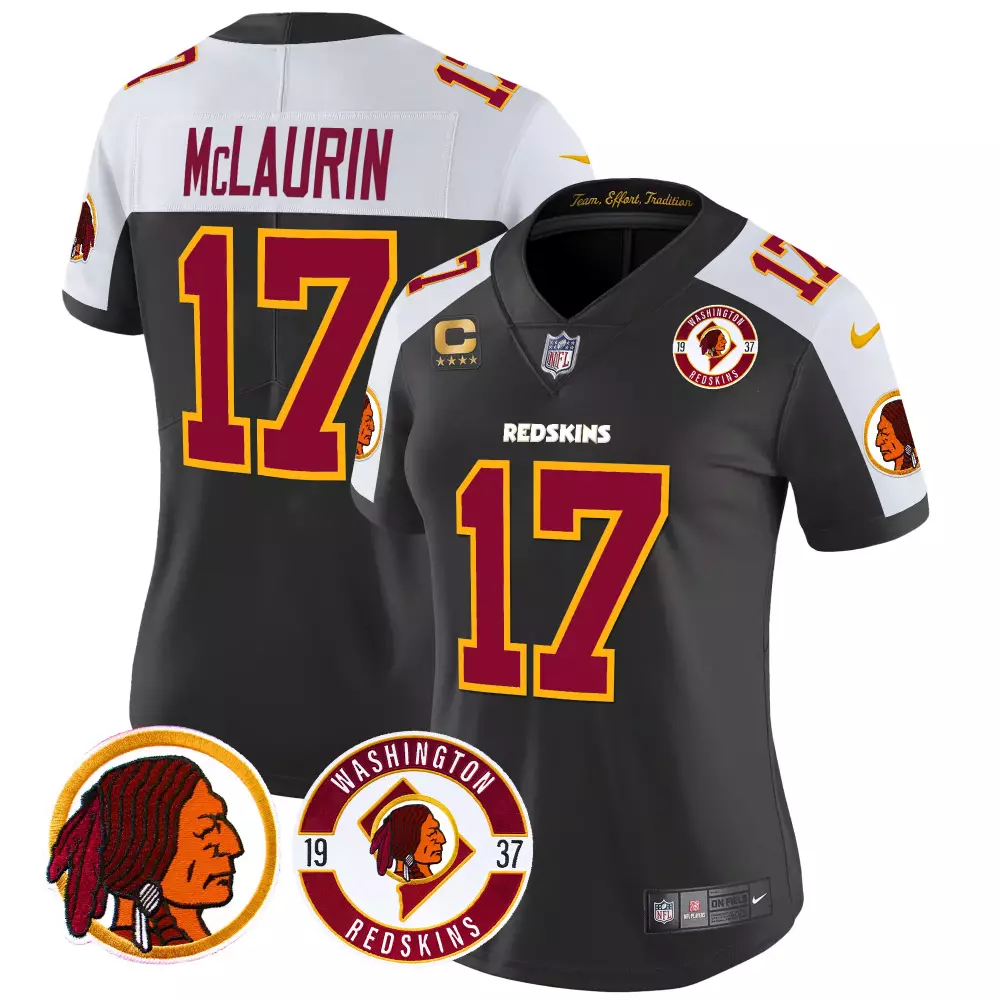terry mclaurin black alternate mens washington redskins throwback 75th patch vapor limited jersey all stitched