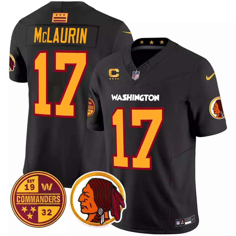terry mclaurin black limited mens washington redskins 75th sean taylor patch gold vapor limited jersey all stitched