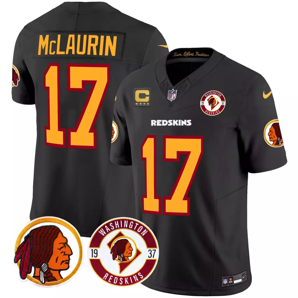 terry mclaurin black limited mens washington redskins 75th sean taylor patch gold vapor limited jersey all stitched