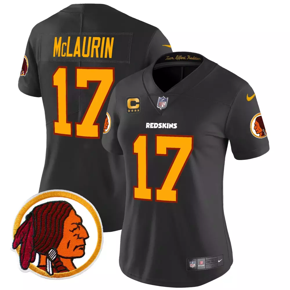 terry mclaurin black womens washington redskins 75th patch vapor limited jersey all stitched