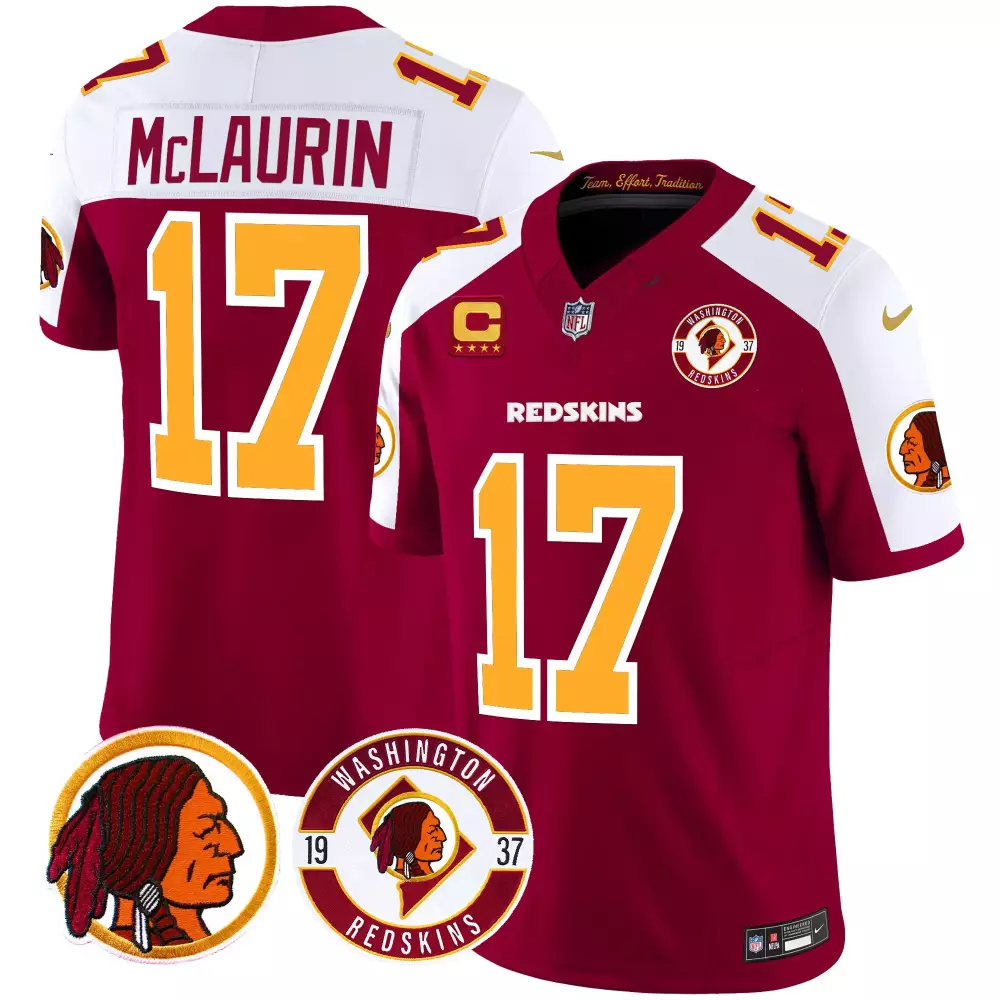 terry mclaurin burgundy alternate mens washington redskins 2024 vapor limited jersey est 1937 patch all stitched