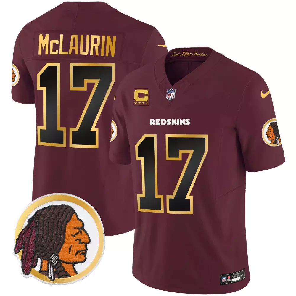 terry mclaurin burgundy mens washington redskins throwback 75th patch vapor limited jersey all stitched