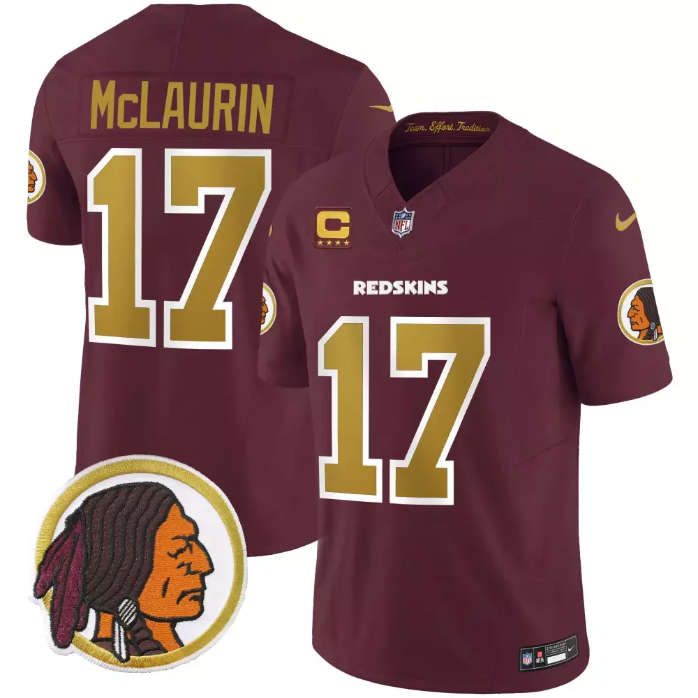 terry mclaurin burgundy mens washington redskins throwback 75th patch vapor limited jersey all stitched