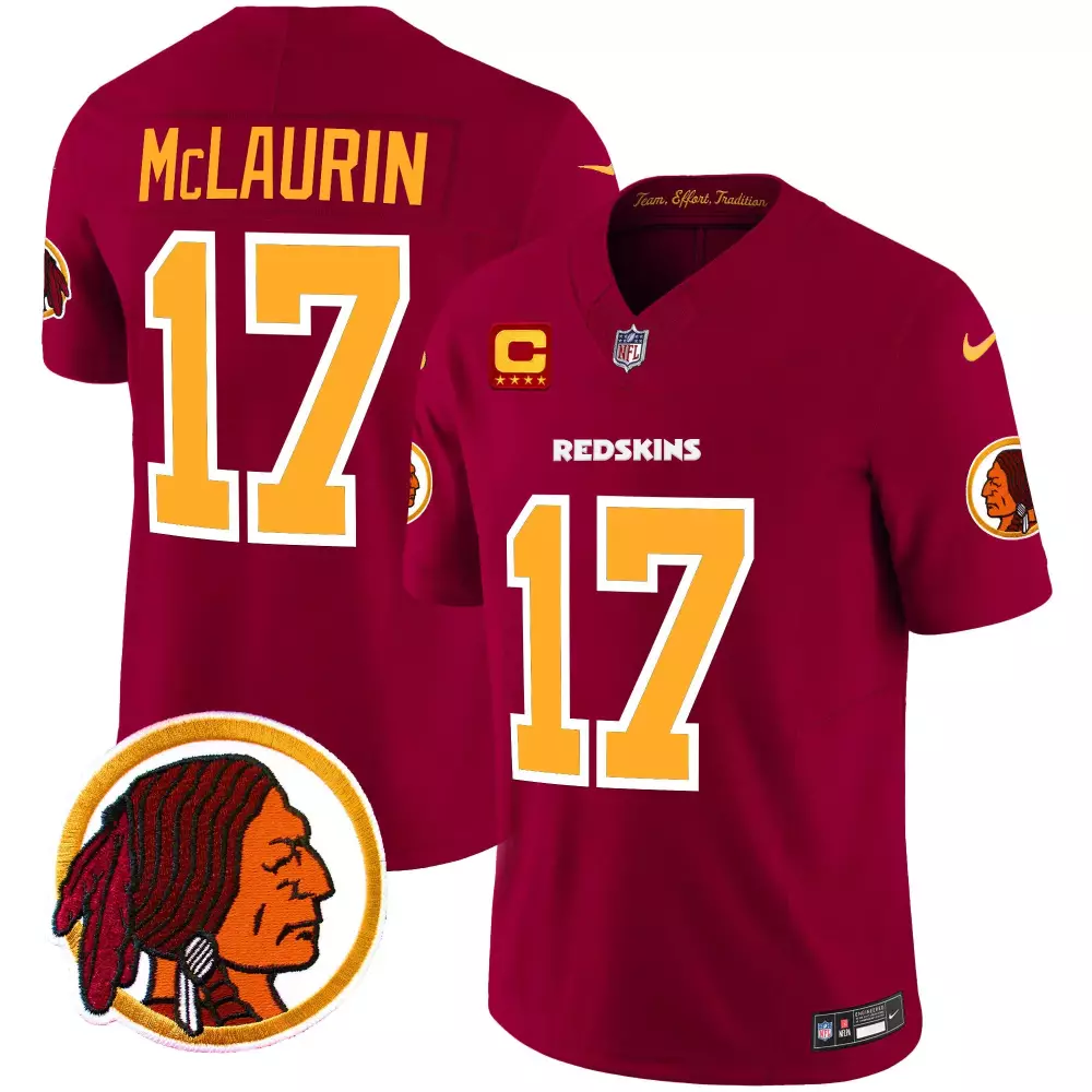 terry mclaurin burgundy mens washington redskins throwback 75th patch vapor limited jersey all stitched