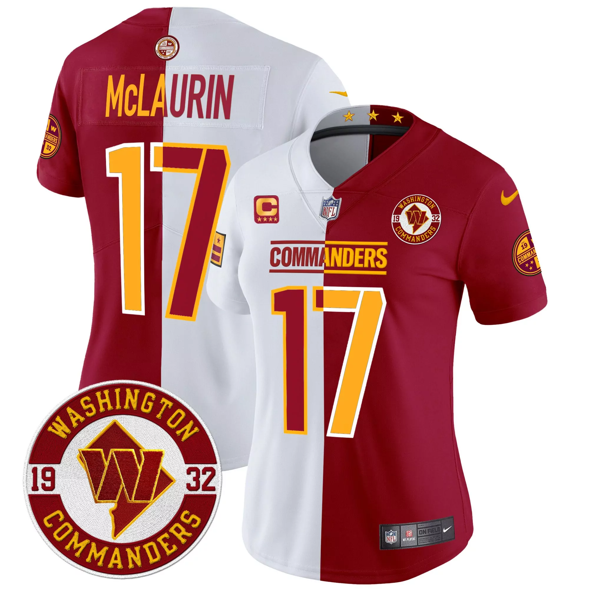 terry mclaurin half mens washington commanders 90th sean taylor patch vapor limited jersey all stitched