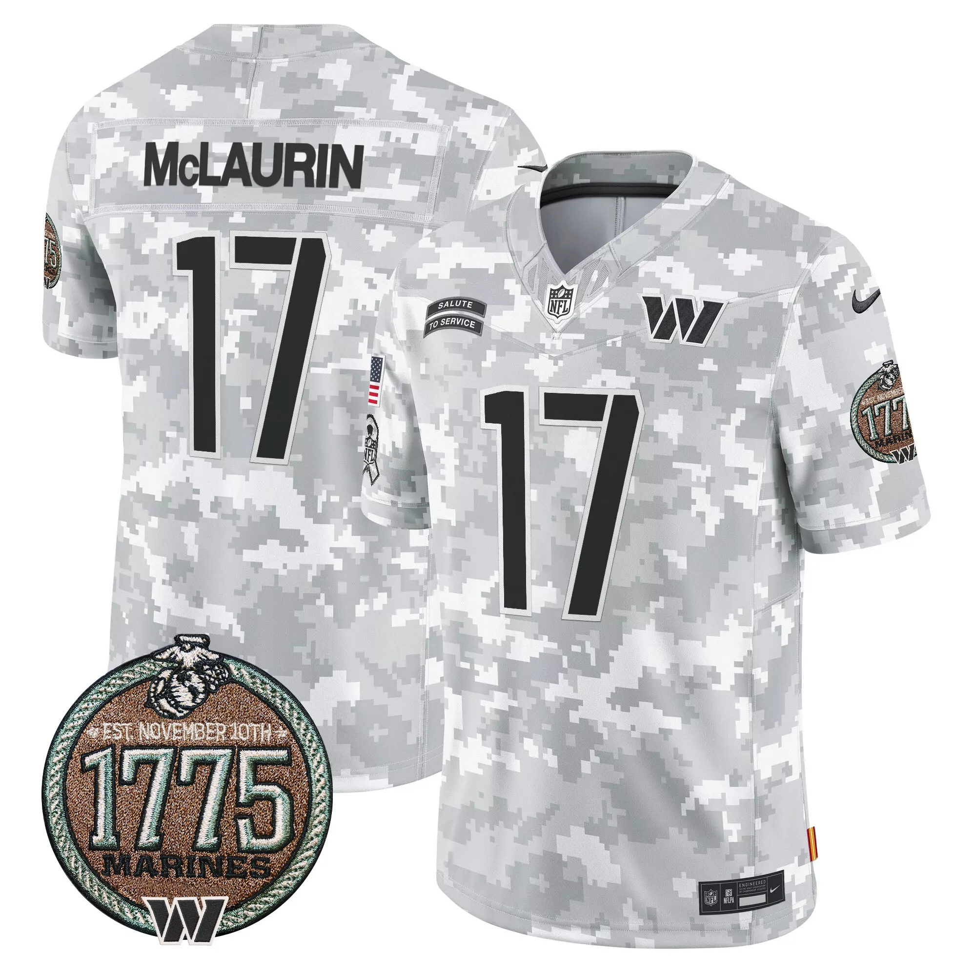 terry mclaurin half mens washington commanders 90th sean taylor patch vapor limited jersey all stitched