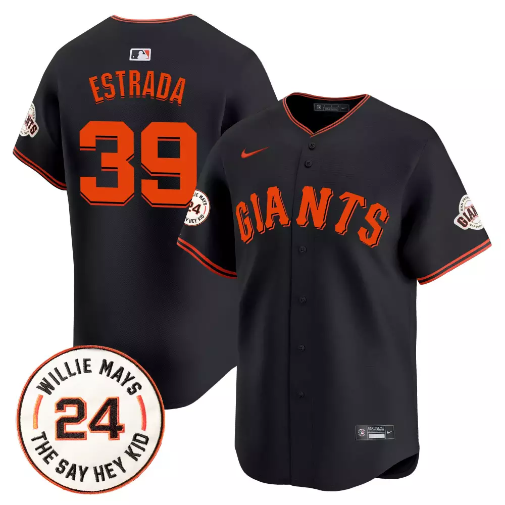 thairo estrada black mens san francisco giants 2023 black city connect jersey all stitched