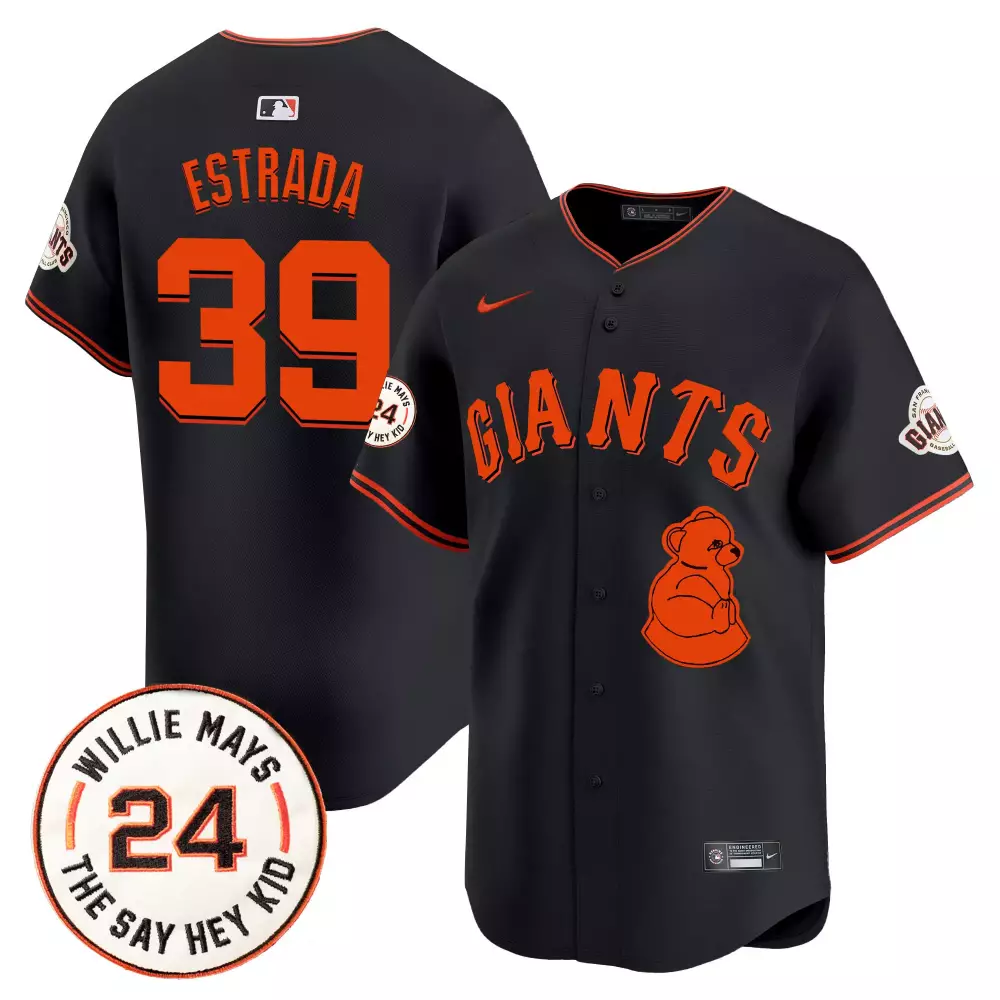 thairo estrada black mens san francisco giants 2023 black city connect jersey all stitched