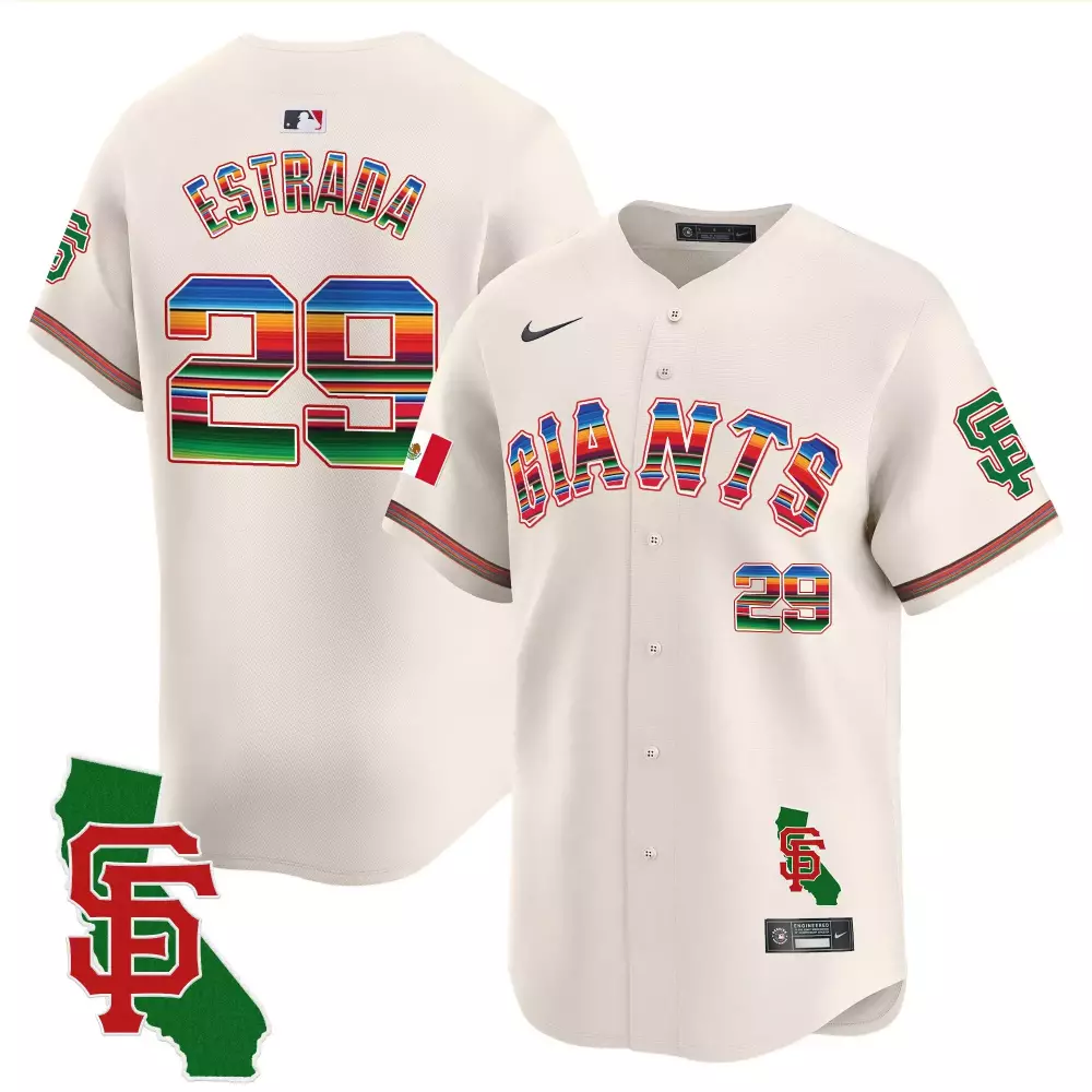 thairo estrada cream mens san francisco giants mexico california patch vapor premier limited jersey all stitched