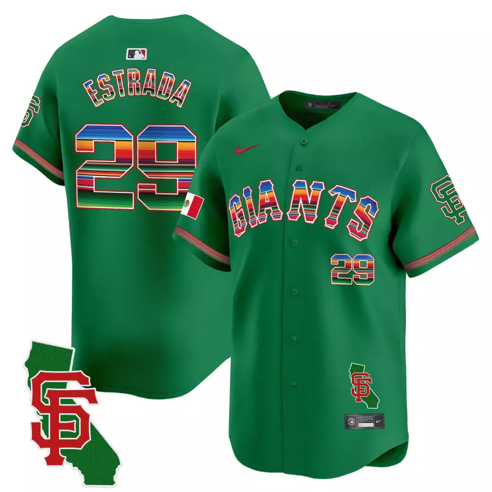thairo estrada green mens san francisco giants mexico california patch vapor premier limited jersey all stitched