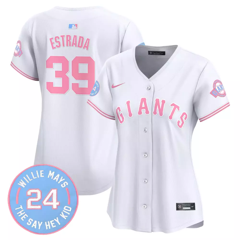 thairo estrada white gold womens san francisco giants 2024 willie mays patch vapor premier limited jersey v4 all stitche