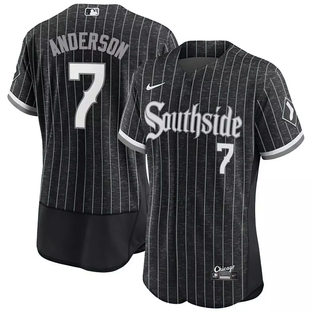 tim anderson city connect mens chicago white sox flex base jersey collection all stitched