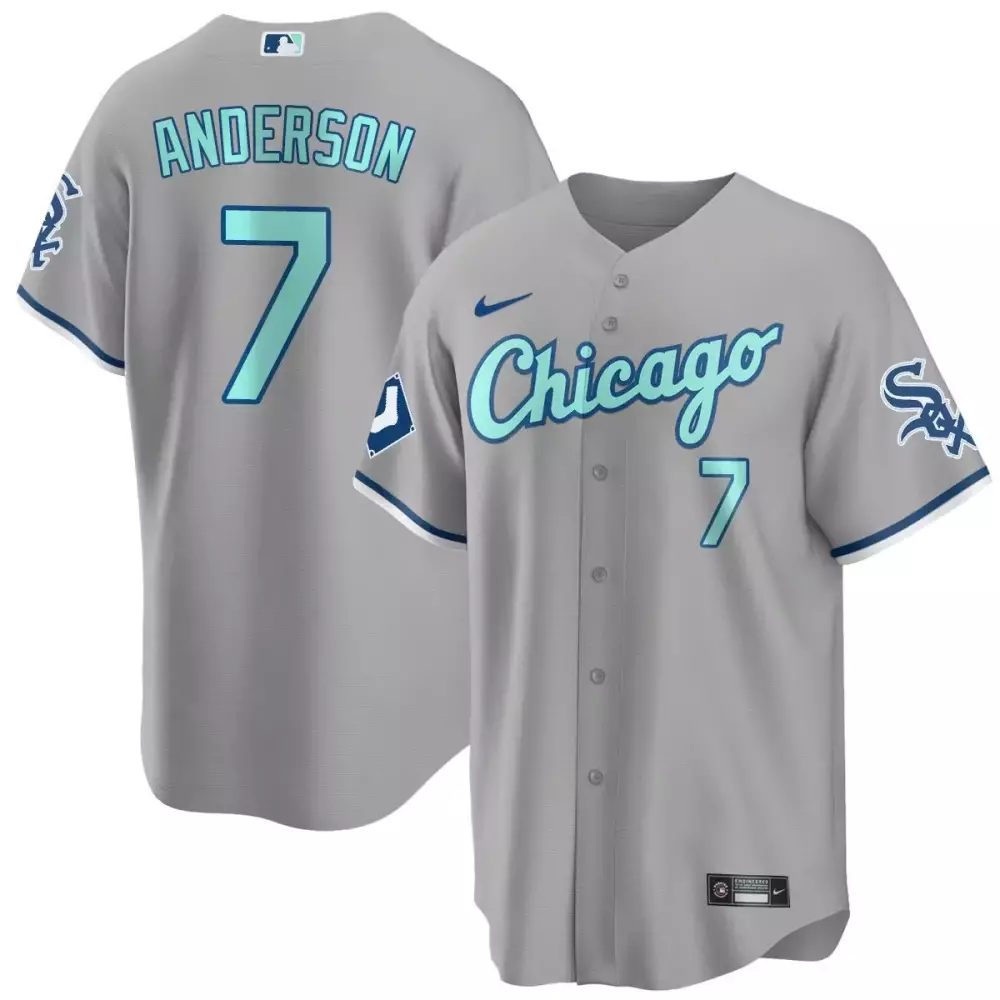 tim anderson city connect mens chicago white sox flex base jersey collection all stitched