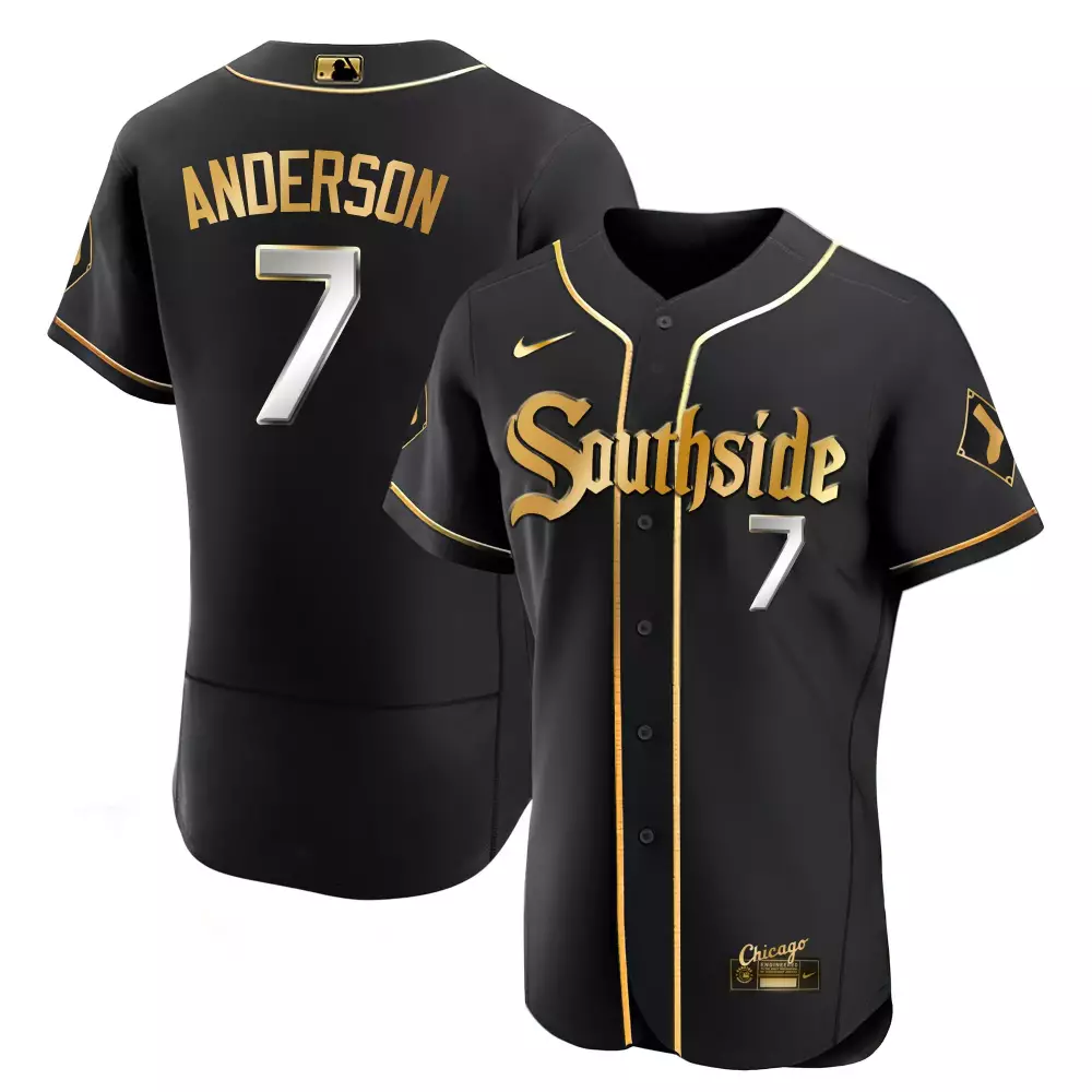 tim anderson flex black limited mens chicago white sox black limited gold jersey all stitched