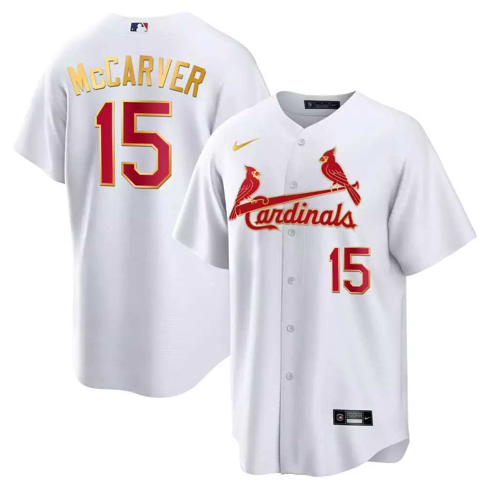 Tim McCarver Patch St Louis Cardinals Cool Base Jersey | Red Stitched Style | Fan Gear for Men, Women & Youth