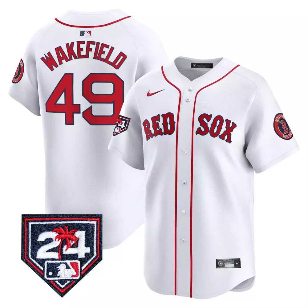 tim wakefield white gold mens boston red sox tim wakefield memorial patch vaper premier limited jersey all stitched all