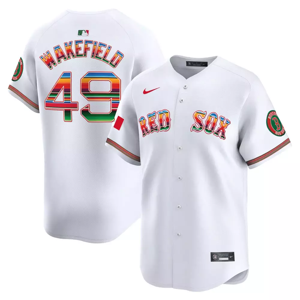 tim wakefield white gold mens boston red sox tim wakefield memorial patch vaper premier limited jersey all stitched all