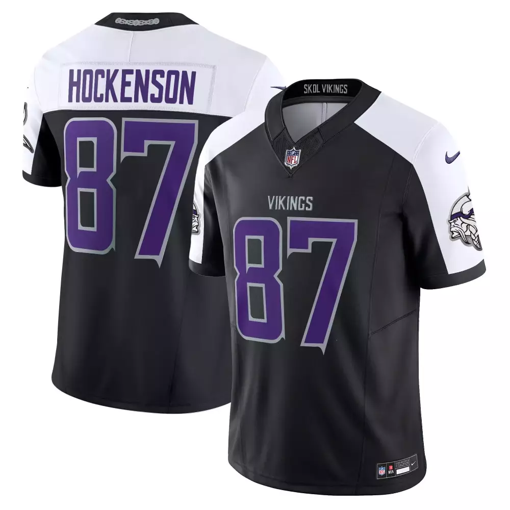 tj hockenson black alternate mens 2024 vikings winter warrior vapor limited jersey all stitched