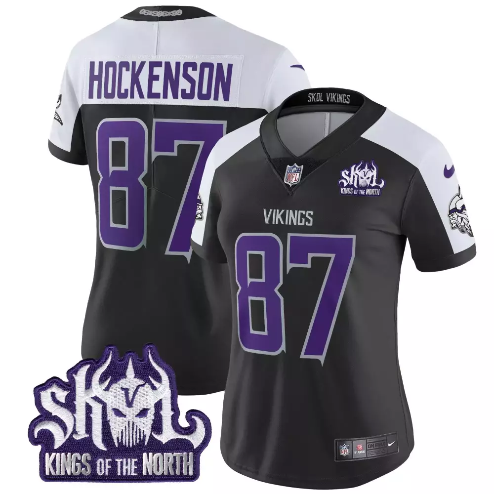 tj hockenson black alternate womens vikings 2024 prince vapor limited jersey all stitched
