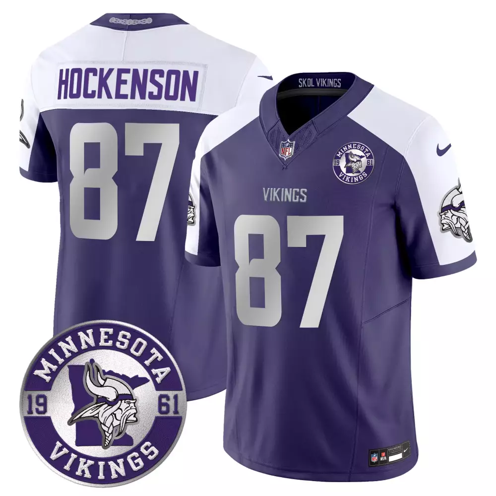 tj hockenson navy womens minnesota vikings 2024 salute to service establishment year patch vapor limited jersey all stit