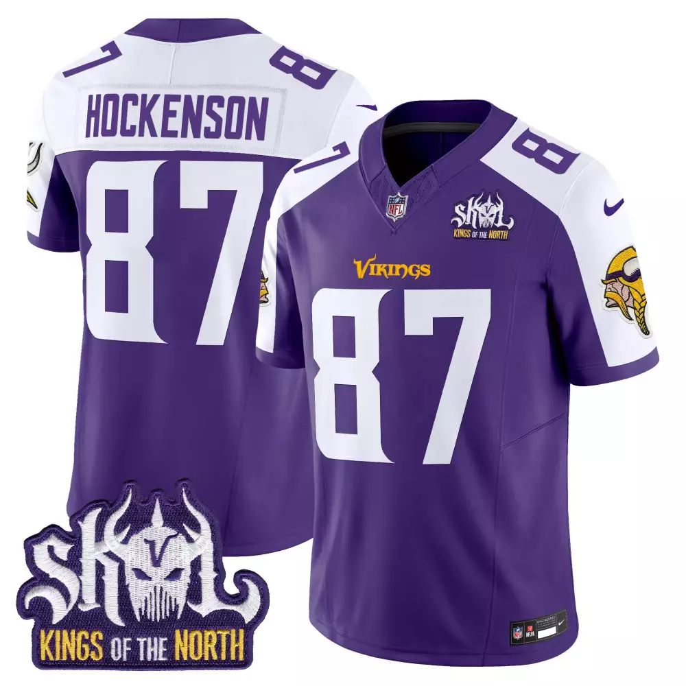 tj hockenson purple alternate mens minnesota vikings king of the north patch throwback game jersey all stitched