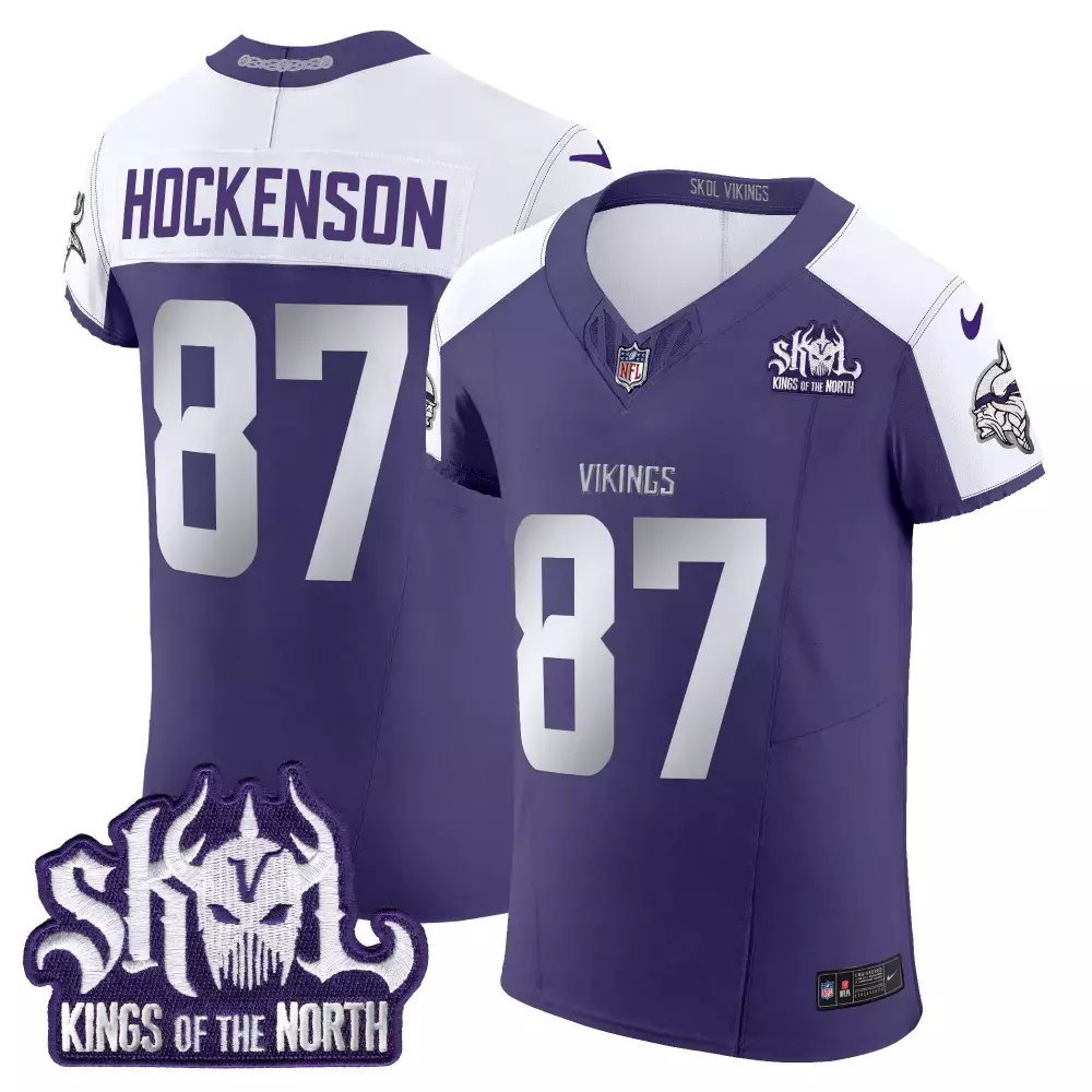 tj hockenson purple alternate mens vikings 2024 winter warrior skol patch vapor elite jersey all stitched