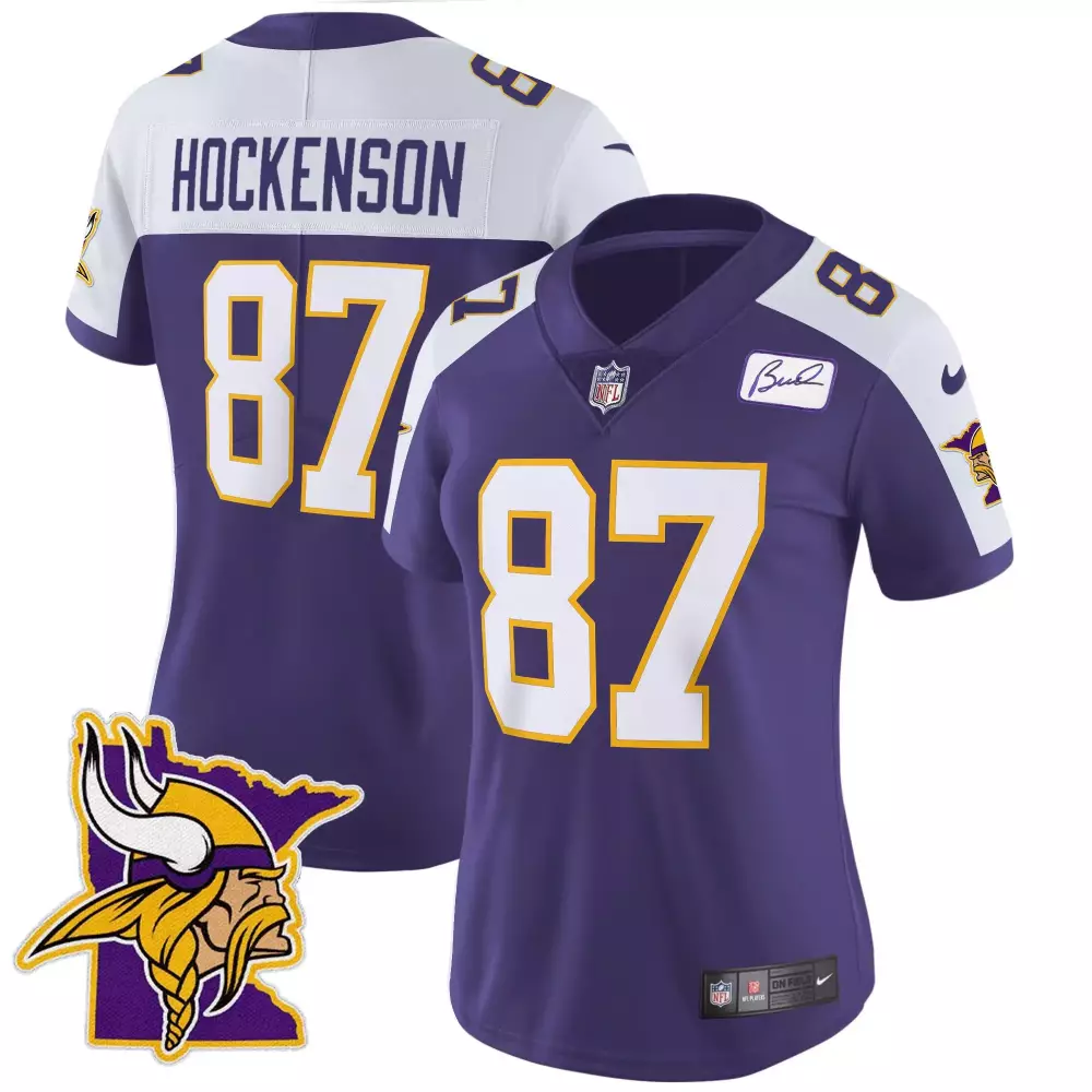 tj hockenson purple alternate mens minnesota vikings kings of the north patch vapor limited jersey v3 all stitched