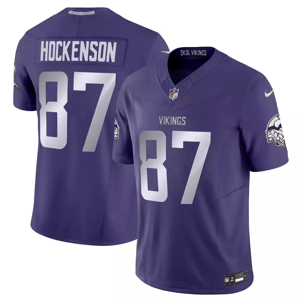 tj hockenson purple alternate mens vikings 2024 winter warrior skol patch vapor elite jersey all stitched