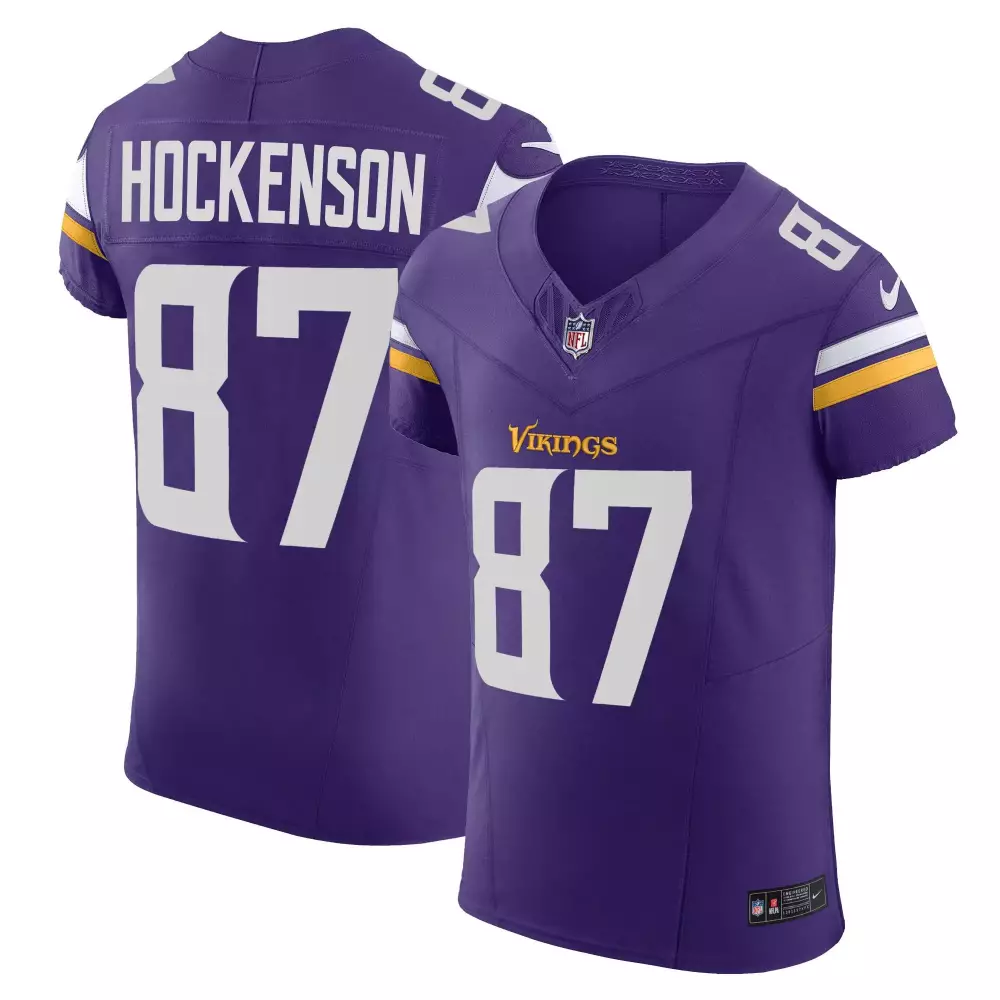 tj hockenson purple mens minnesota vikings kings of the north patch vapor limited jersey all stitched