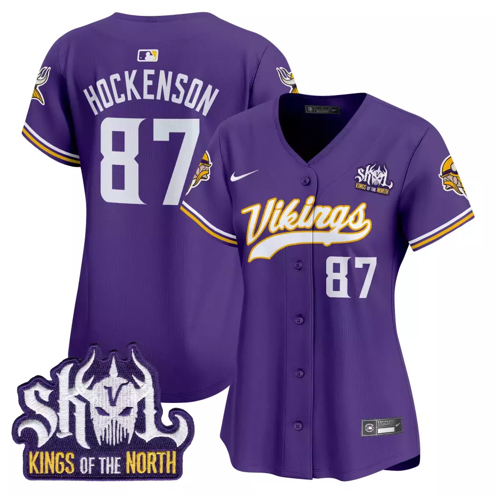 tj hockenson purple womens minnesota vikings kings of the north patch vapor limited jersey all stitched